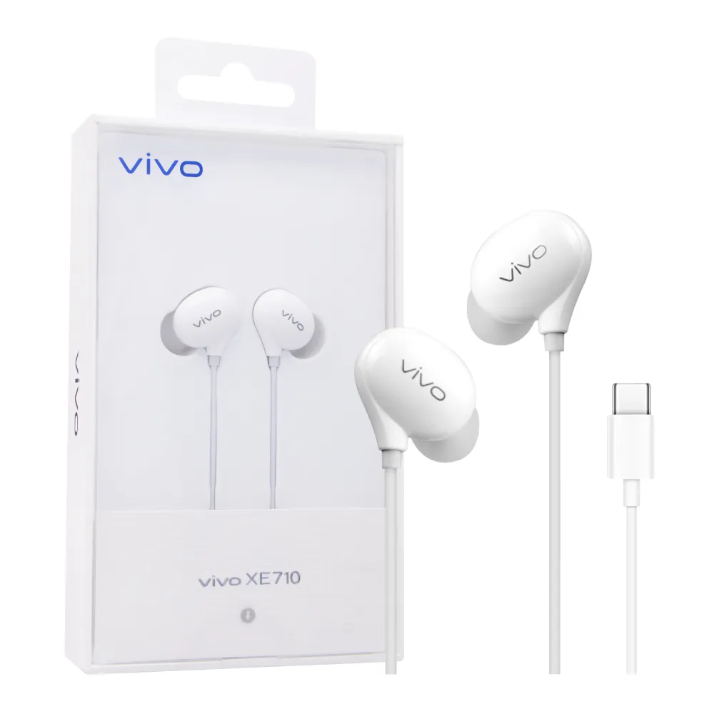 【vivo】XE710 原廠盒裝 / HiFi立體聲 入耳式線控耳機 Type-C(白色)