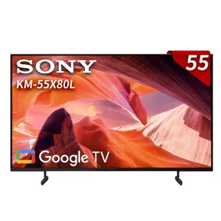 【SONY 索尼】BRAVIA 55型 4K HDR LED Google TV顯示器(KM-55X80L)