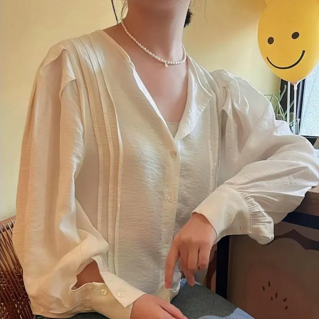 【KT DADA】項鍊 韓國飾品  項鍊女 珍珠項鍊 925純銀 吊墜 短鏈 銀飾 項鍊配件 女朋友禮物