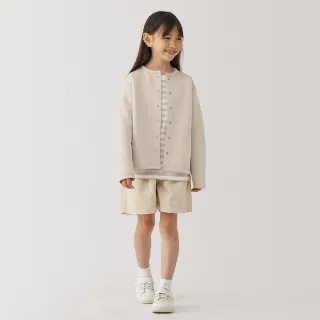 【MUJI 無印良品】兒童二重織裏毛開襟衫(共5色)