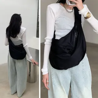 【MoonDy】雙11 包包 女包 包包女 尼龍包包 A4包 書包 餃子包 女生側背包 水餃包 半月包 斜背包 