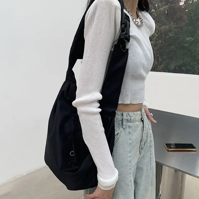 【MoonDy】雙11 包包 女包 包包女 尼龍包包 A4包 書包 餃子包 女生側背包 水餃包 半月包 斜背包 