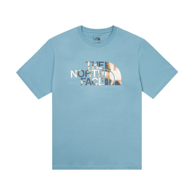 The North Face TNF 北臉 休閒 迷彩印花 短袖上衣 U DYE HALF DOME RLX TEE-AP 男女 藍(NF0A8AT61OM)