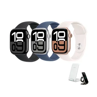 三合一充電座【Apple】Apple Watch S10 GPS 42mm(鋁金屬錶殼搭配運動型錶帶)