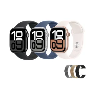 金屬錶帶組【Apple】Apple Watch S10 GPS 46mm(鋁金屬錶殼搭配運動型錶帶)