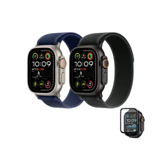 鋼化保貼組【Apple】Apple Watch Ultra 2 2024 GPS+行動網路 49mm(鈦金屬錶殼搭配越野錶環)