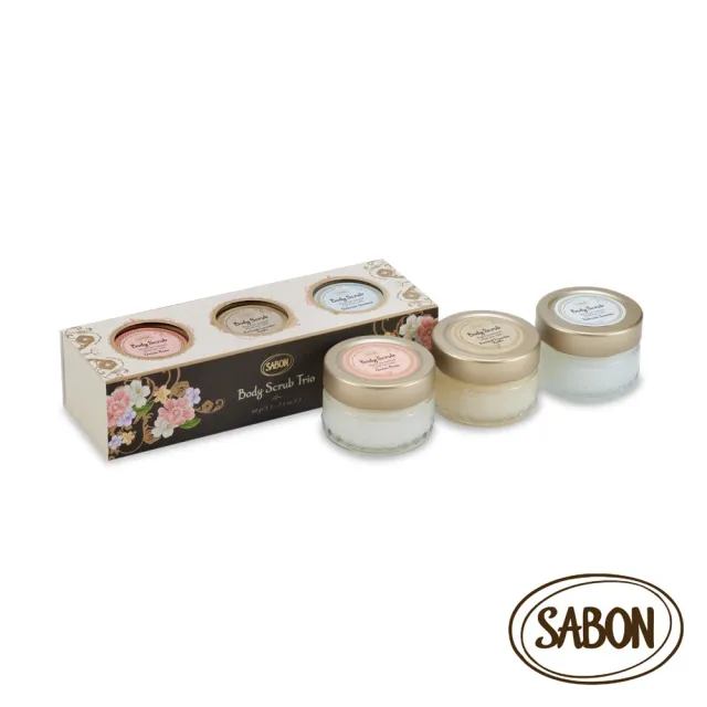 【SABON】官方直營 新升級 迷你身體磨砂膏禮盒(經典PLV+綠玫瑰+茉莉花語)