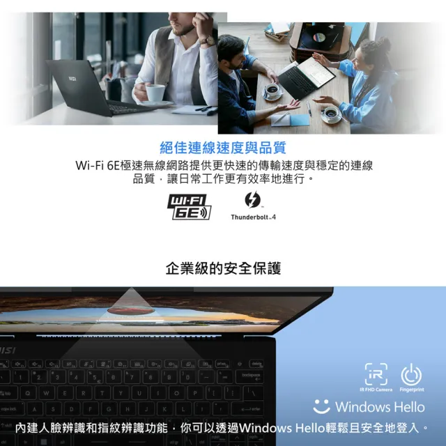 Office 2021★【MSI 微星】13.3吋i5 輕薄 EVO 筆電(Prestige 13Evo/i5-1340P/32G/512G SSD/W11/A13M-259TW)