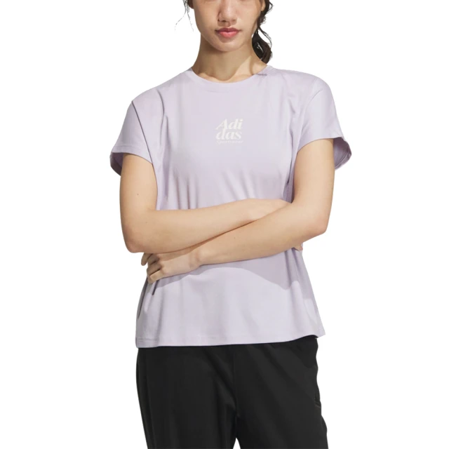 adidas 愛迪達 LOUNGE SILKY T A1 圓領短袖上衣 女 - IM8860