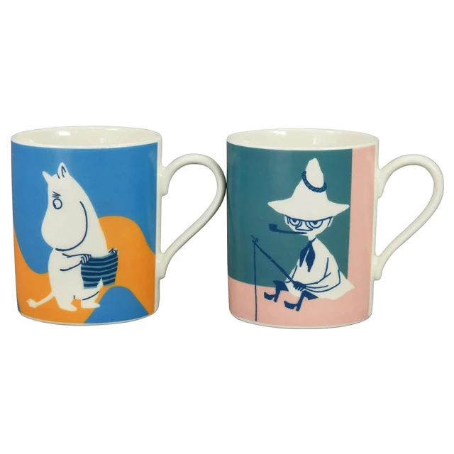 yamaka 日本製 moomin 陶瓷馬克杯兩件組 嚕嚕米&阿金(餐具雜貨)