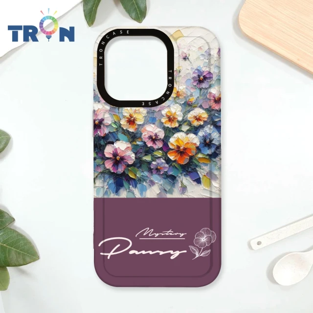 TRON iPhone 16/16 PLUS/16 PRO/16 Pro Max 藝術刀畫油畫花卉 防摔太空殼 透白款 軟硬殼 手機殼