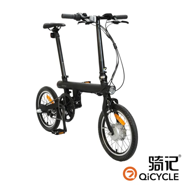 【騎記QiCYCLE】EF1台製歐規版 續航45公里 16吋內變三速電動輔助折疊腳踏車-消光黑(電輔車/小折/通勤車)