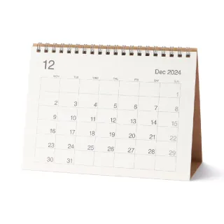 【MUJI 無印良品】蔗渣紙月曆.中/2024年12月~2025年12月/桌上型