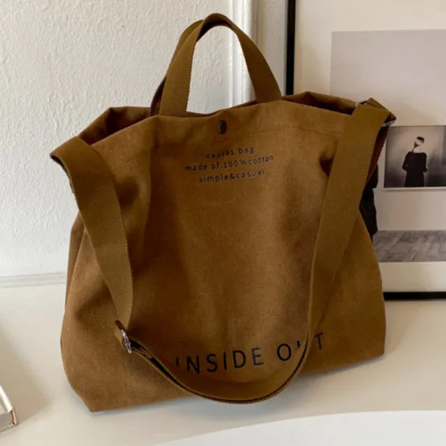 【KT DADA】帆布托特包 學生包包 斜背包 大容量 韓國包包 情侶包 書包 肩背包 托特包 帆布