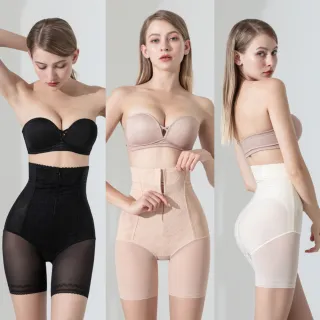 【beaulace 薄蕾絲】收腹高腰拉鍊式塑身褲 輕盈拉戀 速(中重塑型 塑身褲)