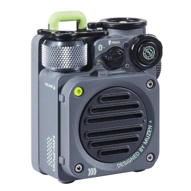 【MUZEN】Wild Mini 戶外越野防水藍牙喇叭(露營 IPX5防水 迷彩 LED手電筒 全金屬 新年  募資推薦)