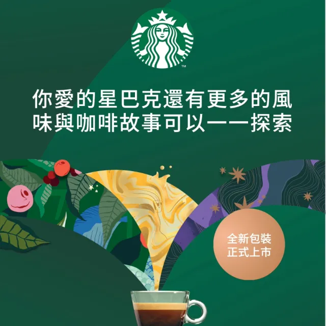 【STARBUCKS 星巴克】咖啡膠囊10顆x5盒組(口味任選;僅適用於Nespresso Original膠囊咖啡機)