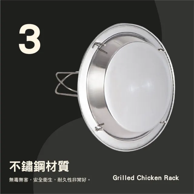 【CLS 韓國】不鏽鋼烤雞盤-簡易3件組(燒烤架 烤雞架 接油盤 雞盤 烤盤 野營 野炊 露營 逐露天下)