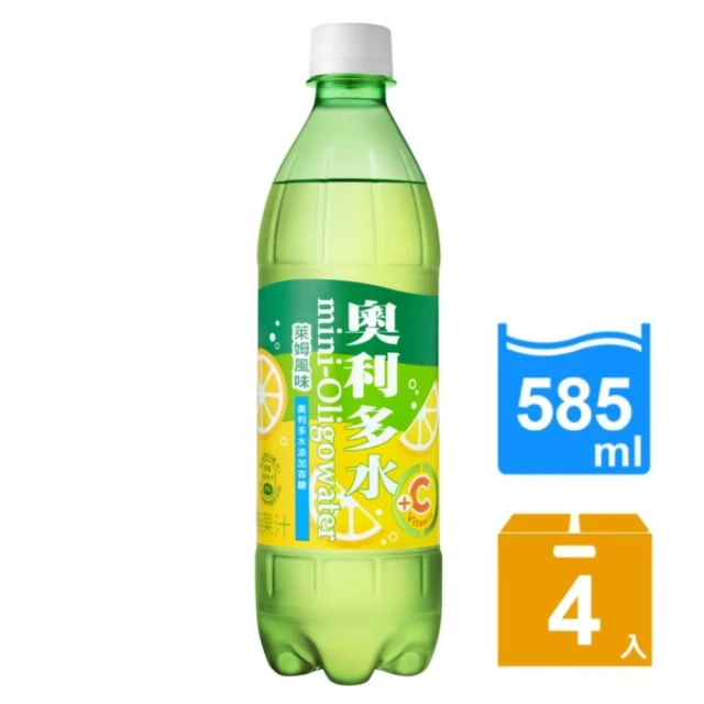 金車/伯朗 奧利多水碳酸飲料-萊姆風味585mlx4入/組