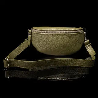 【iTa.a】交換禮物 100%義大利Tuscany製。100%頂級植鞣真皮革(真皮包包 斜揹/側揹/腰間/旅行防盜包-