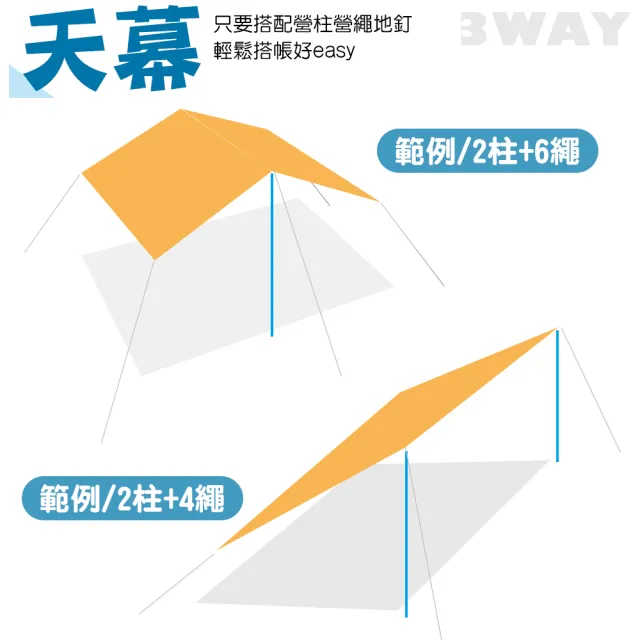 【DIBOTE】三用斗篷登山雨衣/戶外防水外帳/帳篷底布地墊(campleader)