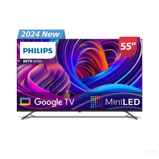 【Philips 飛利浦】55吋4K 120Hz QD Mini LED Google TV 智慧顯示器(55PML8979)