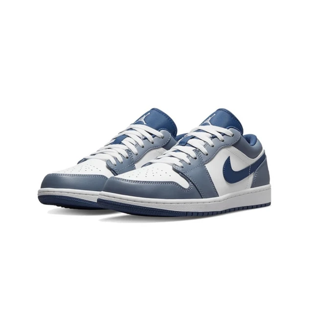 NIKE 耐吉 AIR JORDAN 1 LOW 男 休閒運動鞋 灰藍白 553558-414