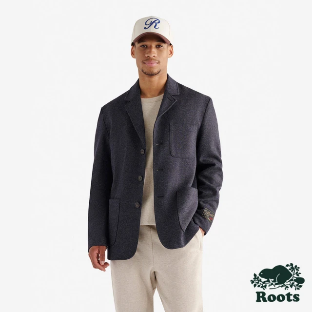 Roots Roots男裝- WOOLEN RELAXED BLAZER 外套(黑色)