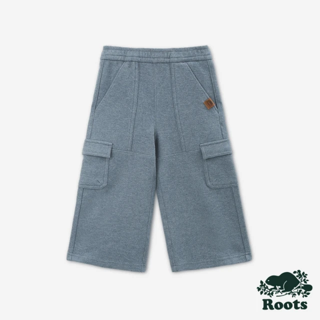 Roots Roots 小童-WIDE LEG JUNCTION TWILL 長褲(藍色)