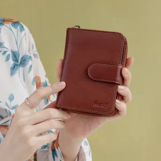 【FOCUS】真皮女中夾拉鍊零錢包FTC3309(真皮包包 義大利植鞣革/頭層牛皮/真皮皮夾)