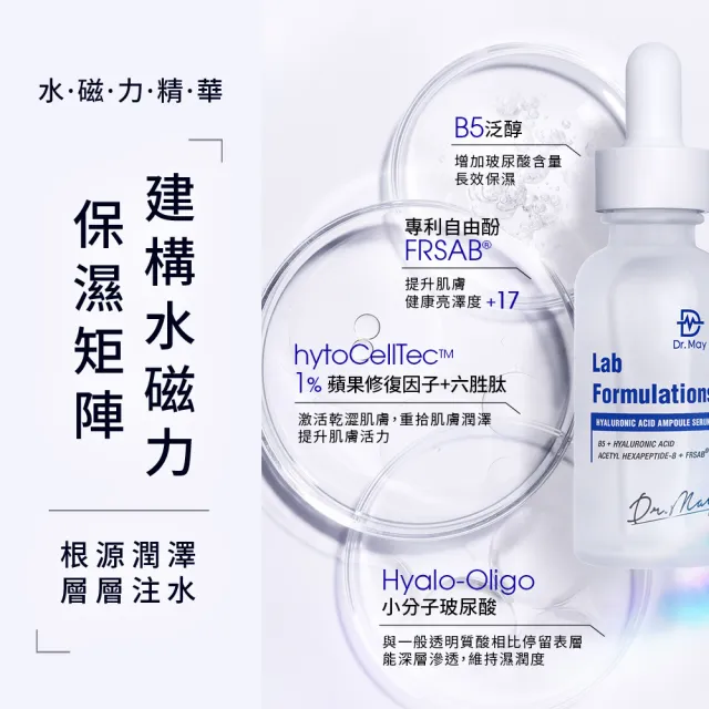 【Dr. May 美博士】B5HA玻尿酸保濕精華30mlx2入組(內贈-玻尿酸化妝水125ml)