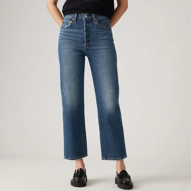 【LEVIS】Ribcage Straight Ankle女款超高腰直筒及踝丹寧牛仔褲 熱賣單品 72693-0218