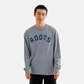 【Roots】Roots男裝- ROOTS ARCH LOGO 長袖上衣(灰色)