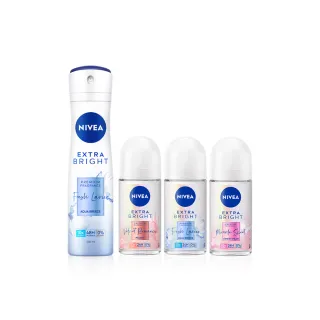 【NIVEA 妮維雅】新品上市★止汗爽身香氛淨白系列乳液50ml/噴霧150ml(專櫃級精品調香)