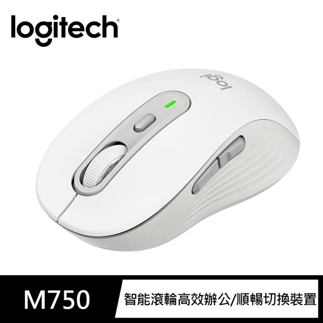 Logitech 羅技Logitech 羅技 M750多工靜音無線滑鼠(珍珠白)