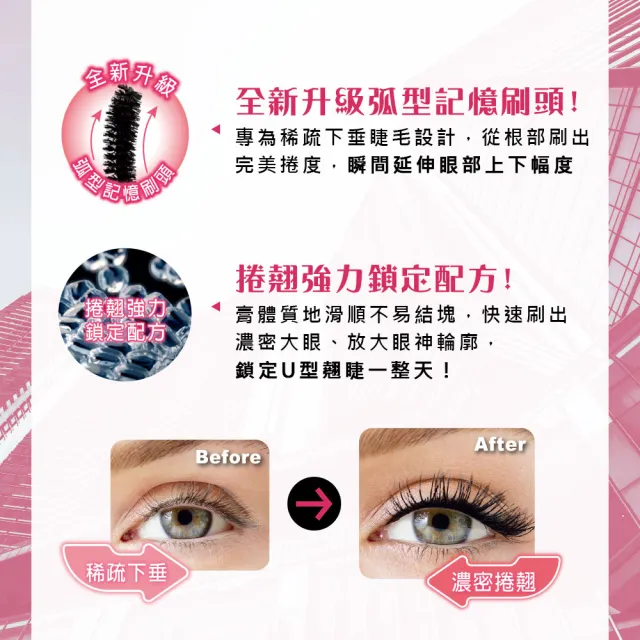 【MAYBELLINE 媚比琳】濃捲風防水睫毛膏 升級版(3入組)