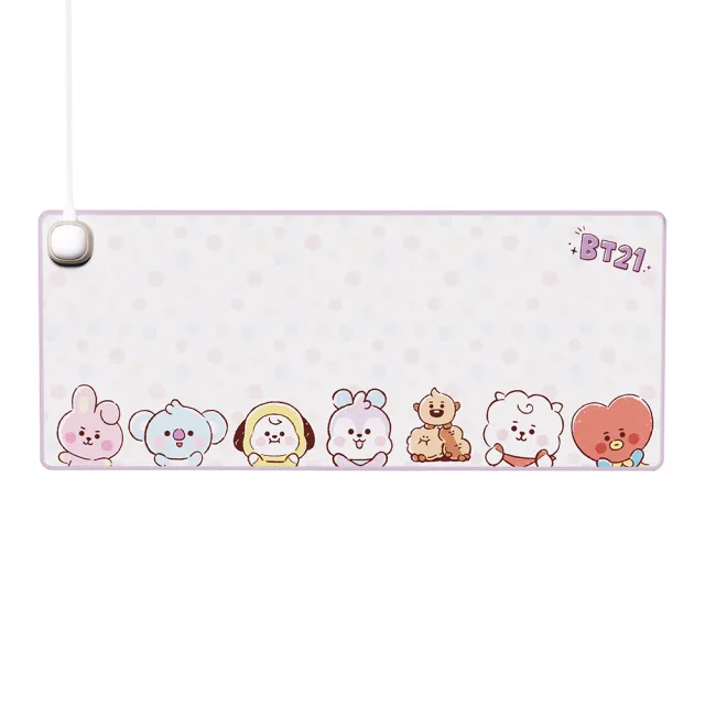 【SOTHING 向物】3檔溫控BT21多功能暖桌墊 情人節禮物(加熱桌墊 恆溫墊 超大滑鼠墊 官方授權)