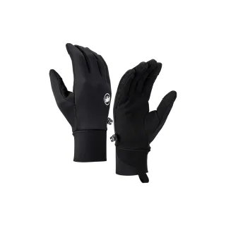 【Mammut 長毛象】Astro Glove 防風透氣皮革觸控手套 黑色 男款 #1190-00381