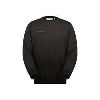 【Mammut 長毛象】Mammut Essential ML Crew Neck AF 圓領長袖內刷毛衛衣 黑色 中性款 #1014-05560