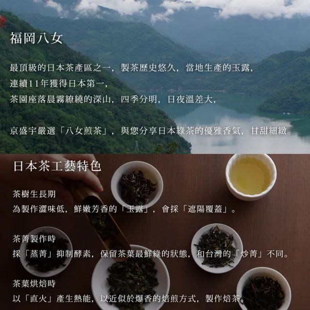 【京盛宇】日本八女煎茶-15入原葉袋茶茶包(綠茶/煎茶/日本茶葉)