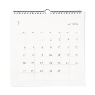 【MUJI 無印良品】蔗渣紙月曆.大/2025年1月~12月/壁掛型