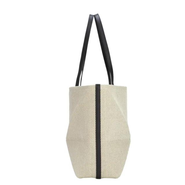 【LOEWE 羅威】Puzzle Fold Tote 中款 緹花織棉質 折疊 托特包 淺米色 自然色
