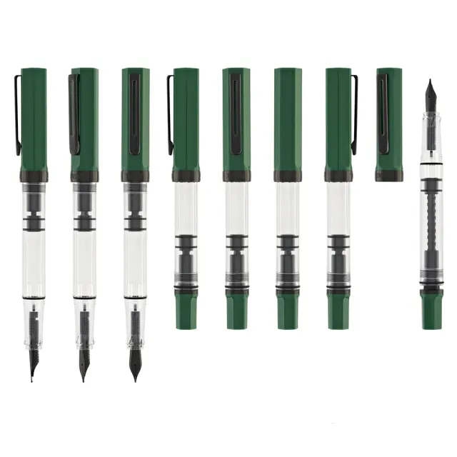【TWSBI 三文堂】ECO 墨綠黑鈦 活塞吸墨式鋼筆(ECO)