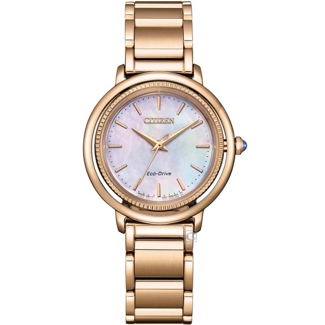 CITIZEN 星辰 L 珍珠母貝 光動能女錶 31.2MM(EM1103-86Y)