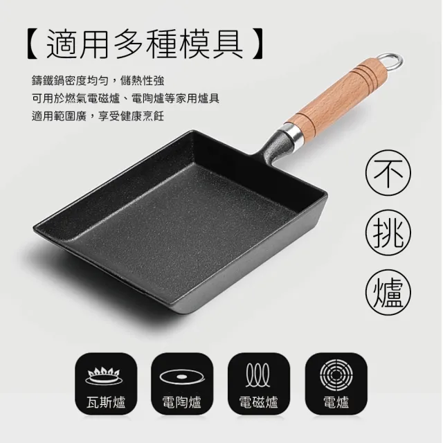 【小茉廚房】不沾鍋 玉子燒鍋 煎蛋鍋 IH爐可用鍋(18.5cm)