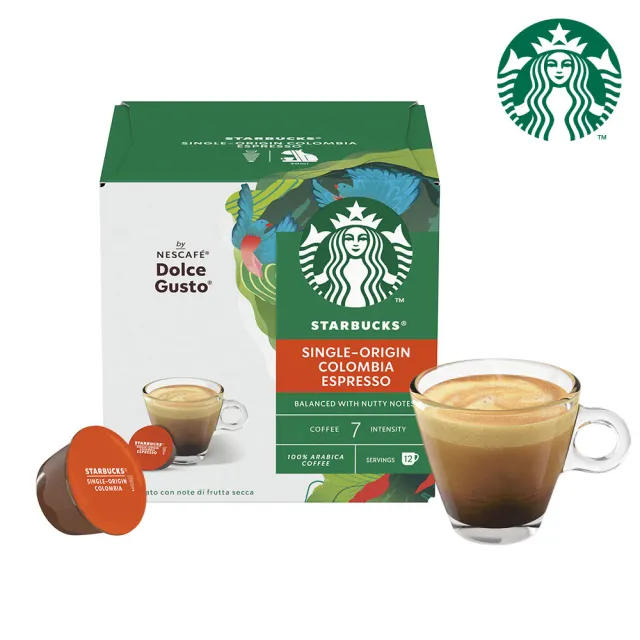 【NESCAFE Dolce Gusto】STARBUCKS 星巴克咖啡膠囊12顆/盒(適用雀巢多趣酷思咖啡機)