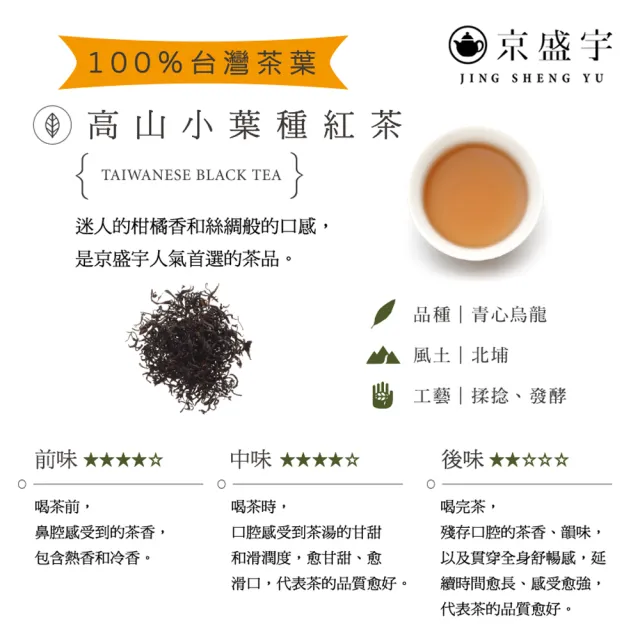【京盛宇】台灣紅茶茶包組 共3袋45入 2.5gx45(梨山/高山小葉種/紅玉/100%台灣茶葉)