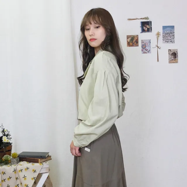 【Hana Mokuba】花木馬日系女裝寬鬆落肩甜美兔耳領襯衫(襯衫)