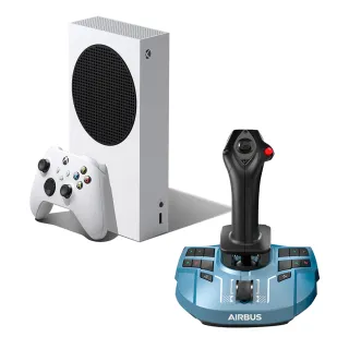 【Microsoft 微軟】Xbox Series S 512G 數位版主機+圖馬斯特 TCA Sidestick X Airbus Edition 飛行搖桿