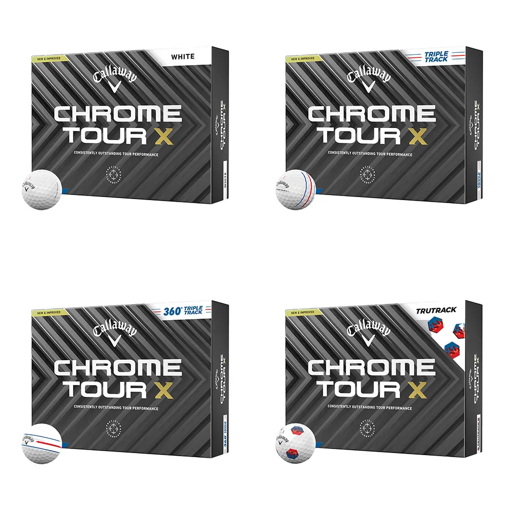 【Callaway 卡拉威】CHROME TOUR X 24 四層高爾夫球(2024 超遠距四層球 12顆入 4-Piece 643226112)